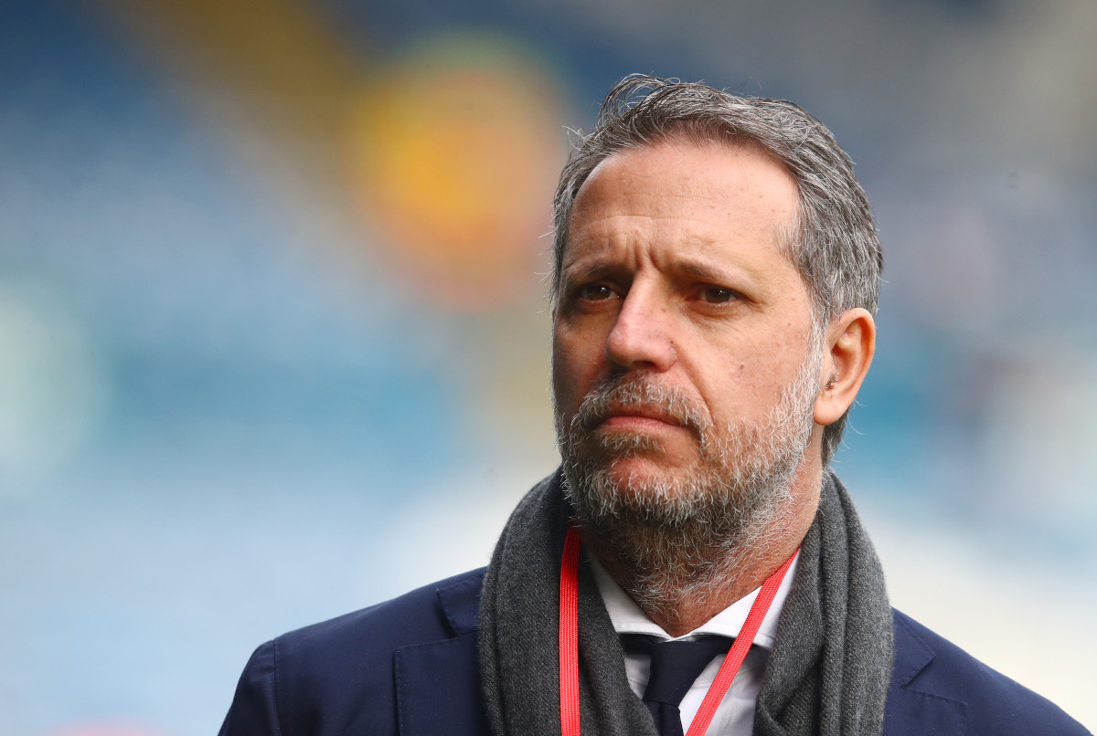 LEEDS, ENGLAND - FEBRUARY 26: Tottenham Hotspur Director of Football, Fabio Paratici looks on during the Premier League match between Leeds United and Tottenham Hotspur at Elland Road on February 26, 2022 in Leeds, England. (Photo by Chris Brunskill/Getty Images) (Milan interest)